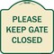 Signmission Designer Series-Please Keep Gate Closedplease Keep Gate Closed, 18" x 18", TG-1818-9789 A-DES-TG-1818-9789 - alternate 1